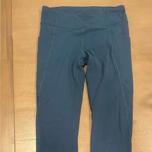 Athleta Girl "Stash Your Treasures Tight" leggings Dark teal size L/12